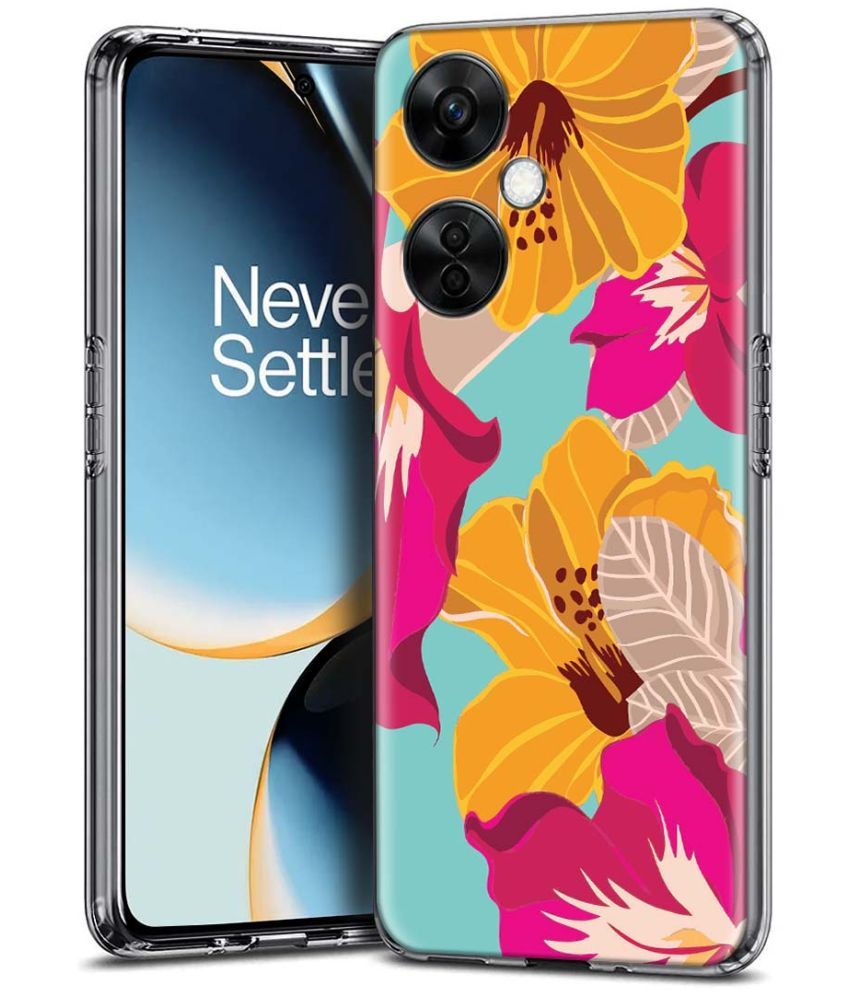     			Fashionury Multicolor Printed Back Cover Silicon Compatible For Oneplus Nord CE 3 Lite 5G ( Pack of 1 )