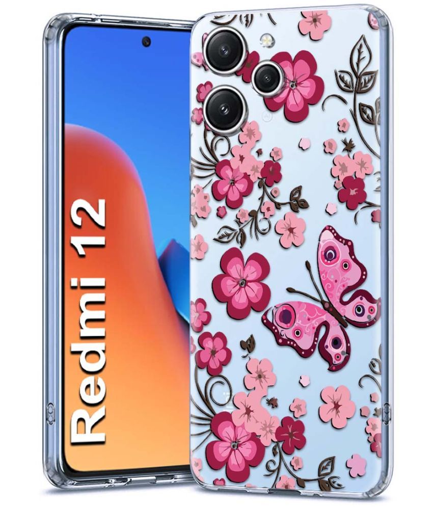     			Fashionury Multicolor Printed Back Cover Silicon Compatible For Redmi 12 ( Pack of 1 )