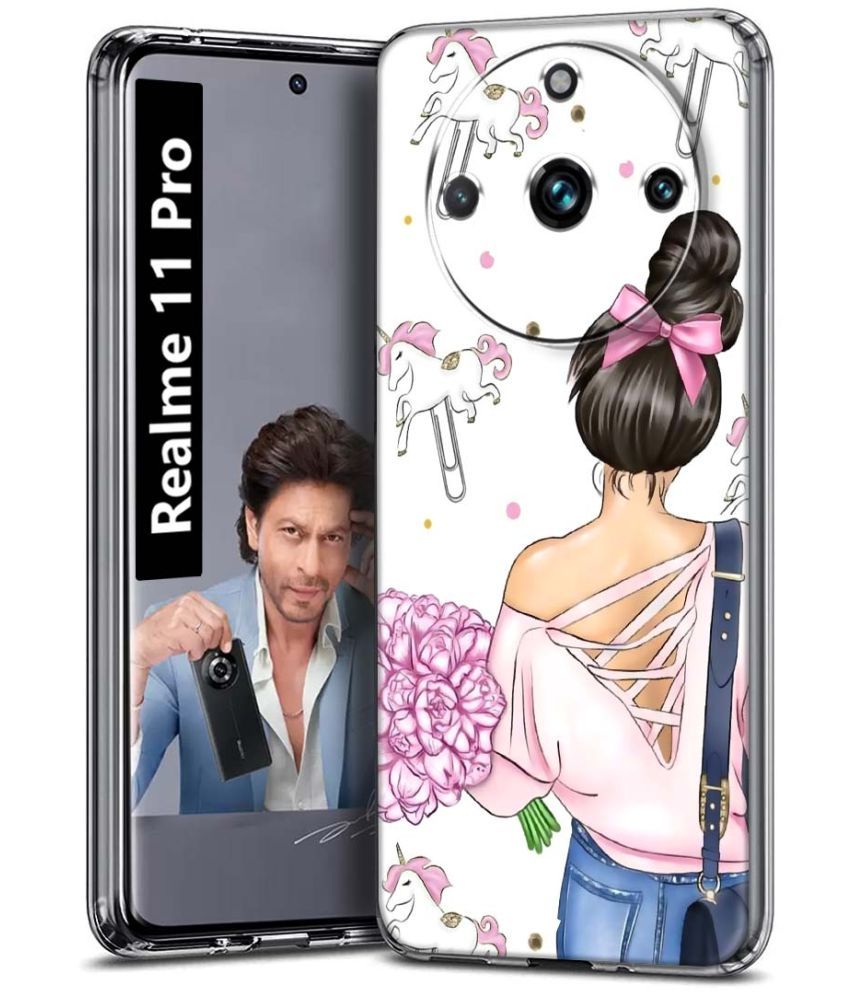     			Fashionury Multicolor Printed Back Cover Silicon Compatible For Realme 11 Pro ( Pack of 1 )