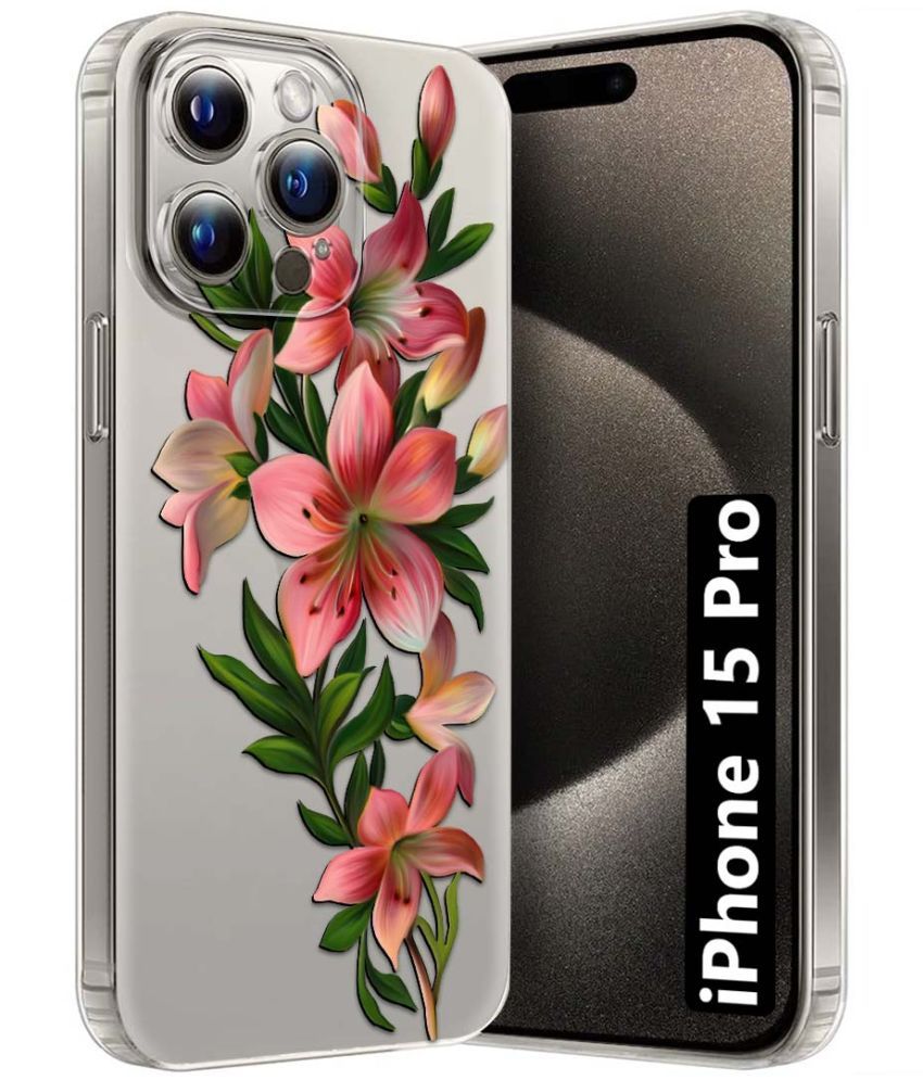     			Fashionury Multicolor Printed Back Cover Silicon Compatible For Apple iPhone 15 Pro ( Pack of 1 )