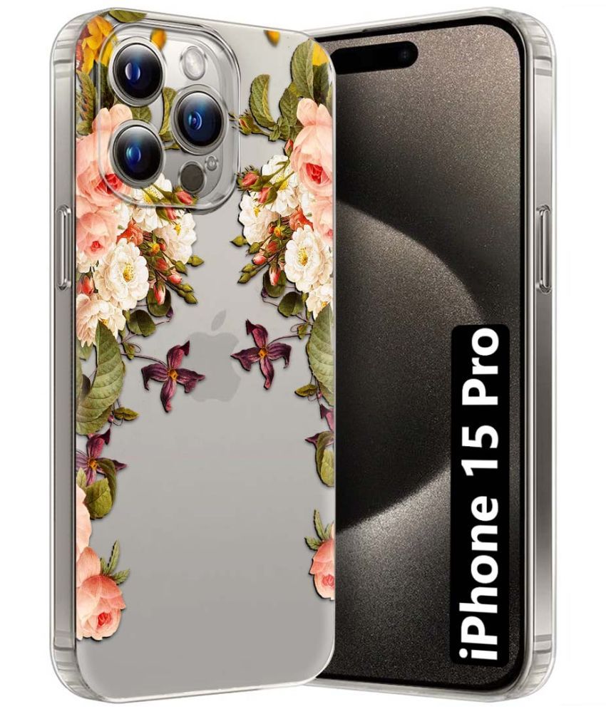     			Fashionury Multicolor Printed Back Cover Silicon Compatible For Apple iPhone 15 Pro ( Pack of 1 )