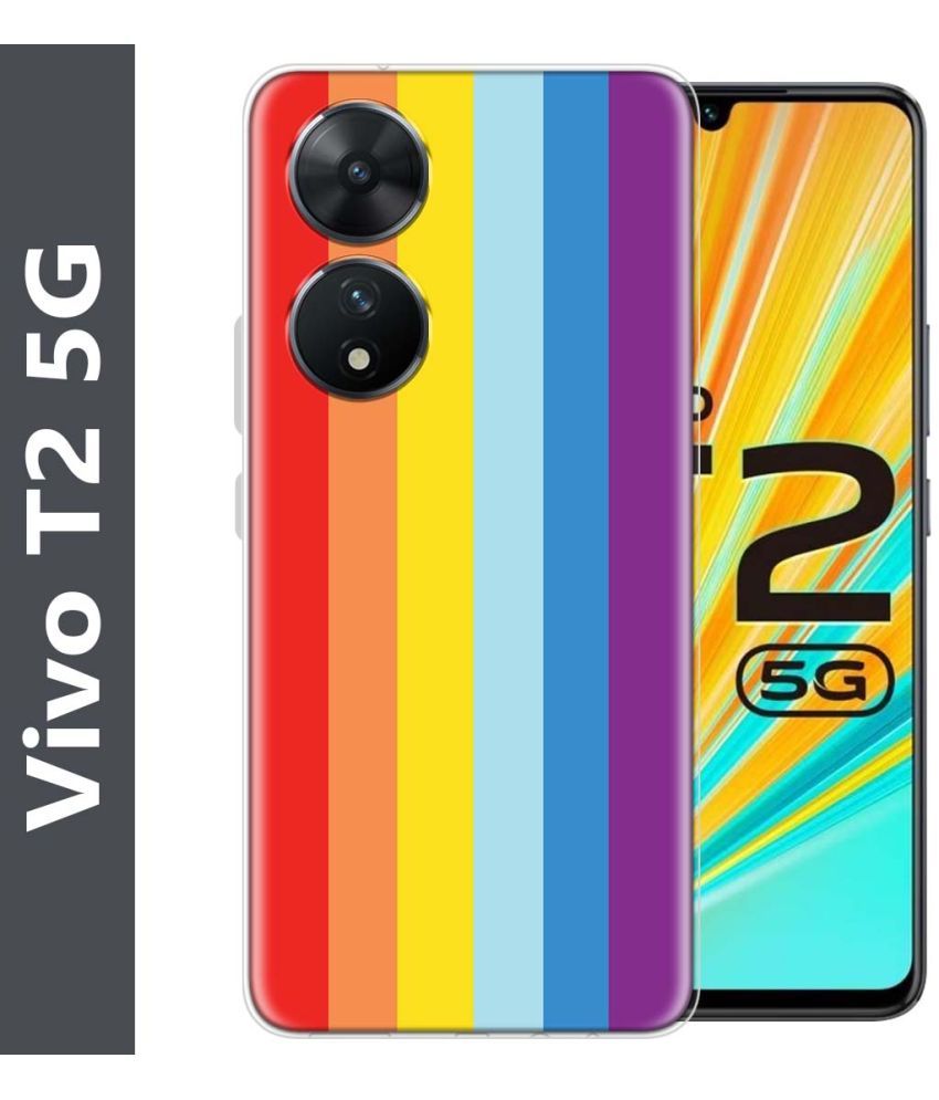     			Fashionury Multicolor Printed Back Cover Silicon Compatible For Vivo T2 5G ( Pack of 1 )