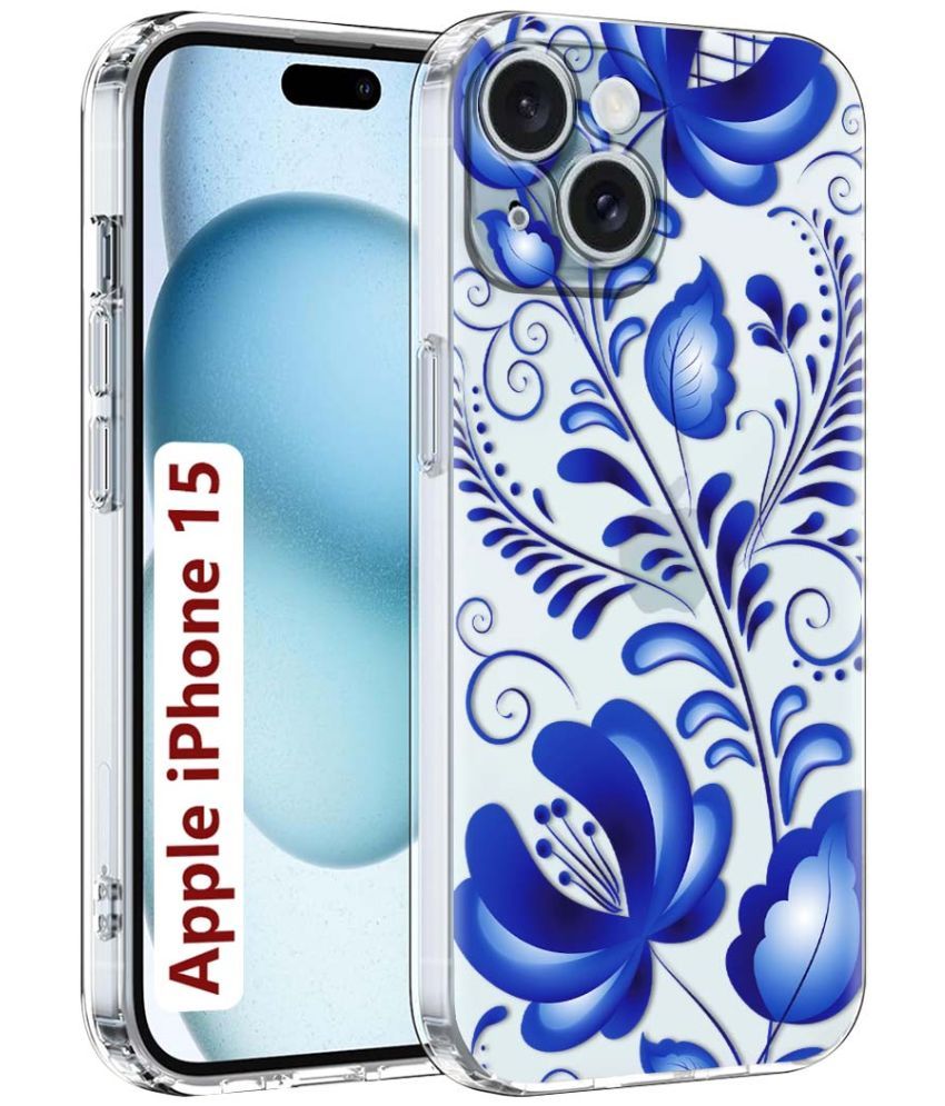     			Fashionury Multicolor Printed Back Cover Silicon Compatible For Apple iPhone 15 ( Pack of 1 )