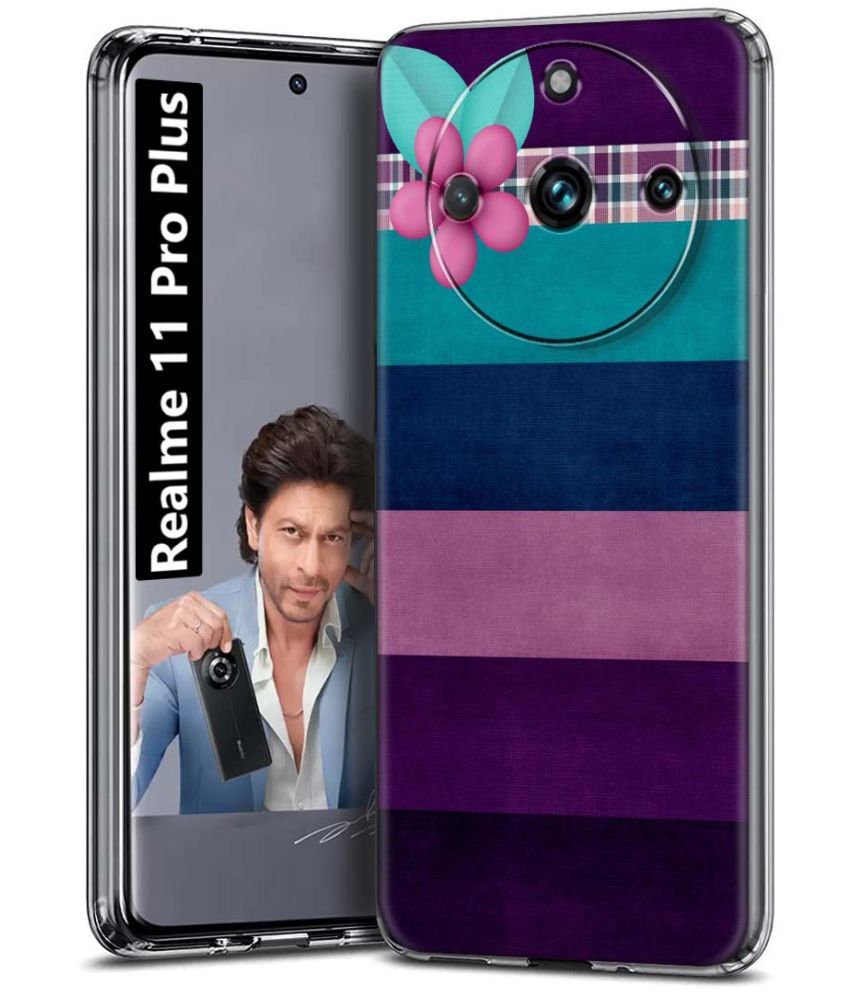     			Fashionury Multicolor Printed Back Cover Silicon Compatible For Realme 11 Pro Plus ( Pack of 1 )