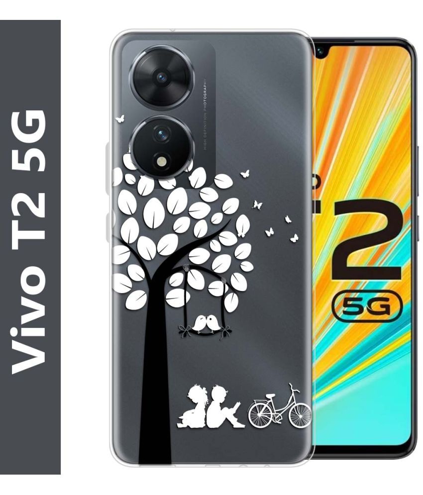     			Fashionury Multicolor Printed Back Cover Silicon Compatible For Vivo T2 5G ( Pack of 1 )