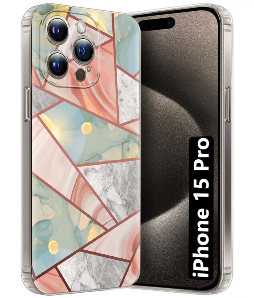     			Fashionury Multicolor Printed Back Cover Silicon Compatible For Apple iPhone 15 Pro ( Pack of 1 )