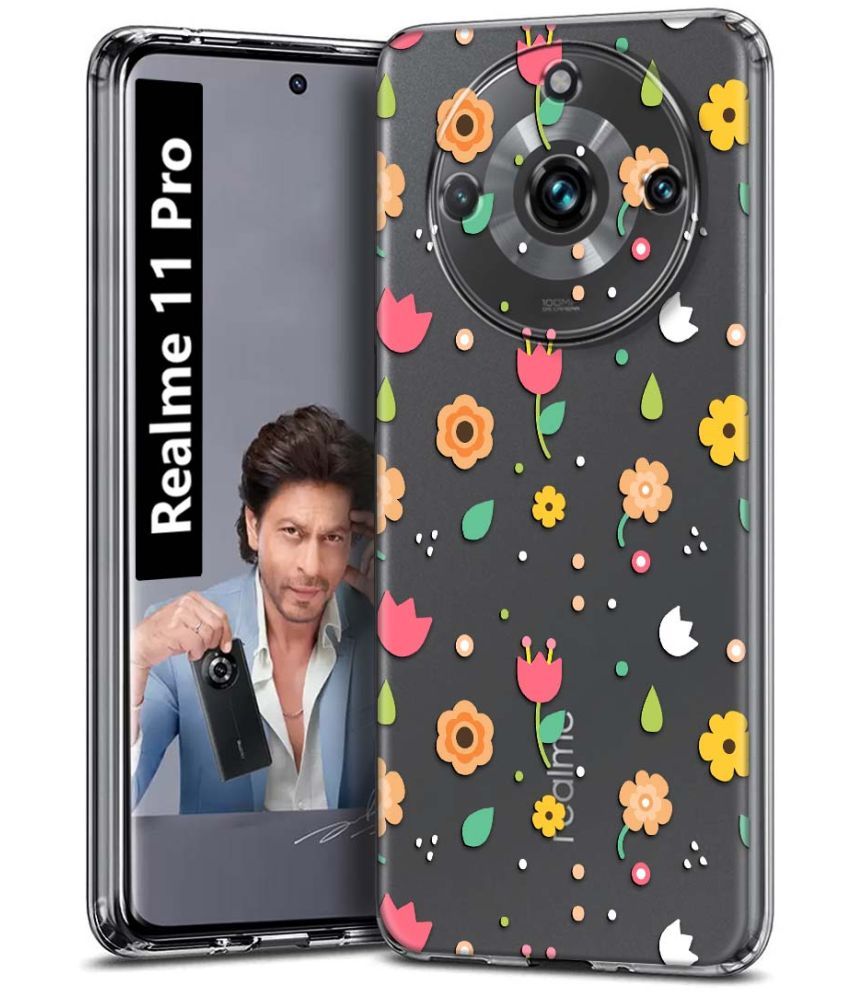     			Fashionury Multicolor Printed Back Cover Silicon Compatible For Realme 11 Pro ( Pack of 1 )