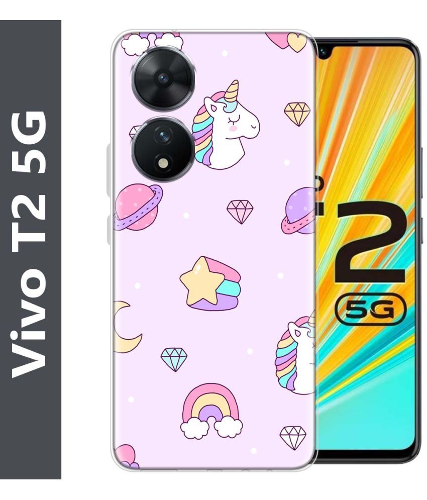     			Fashionury Multicolor Printed Back Cover Silicon Compatible For Vivo T2 5G ( Pack of 1 )