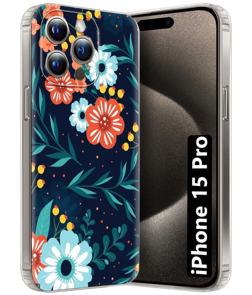     			Fashionury Multicolor Printed Back Cover Silicon Compatible For Apple iPhone 15 Pro ( Pack of 1 )