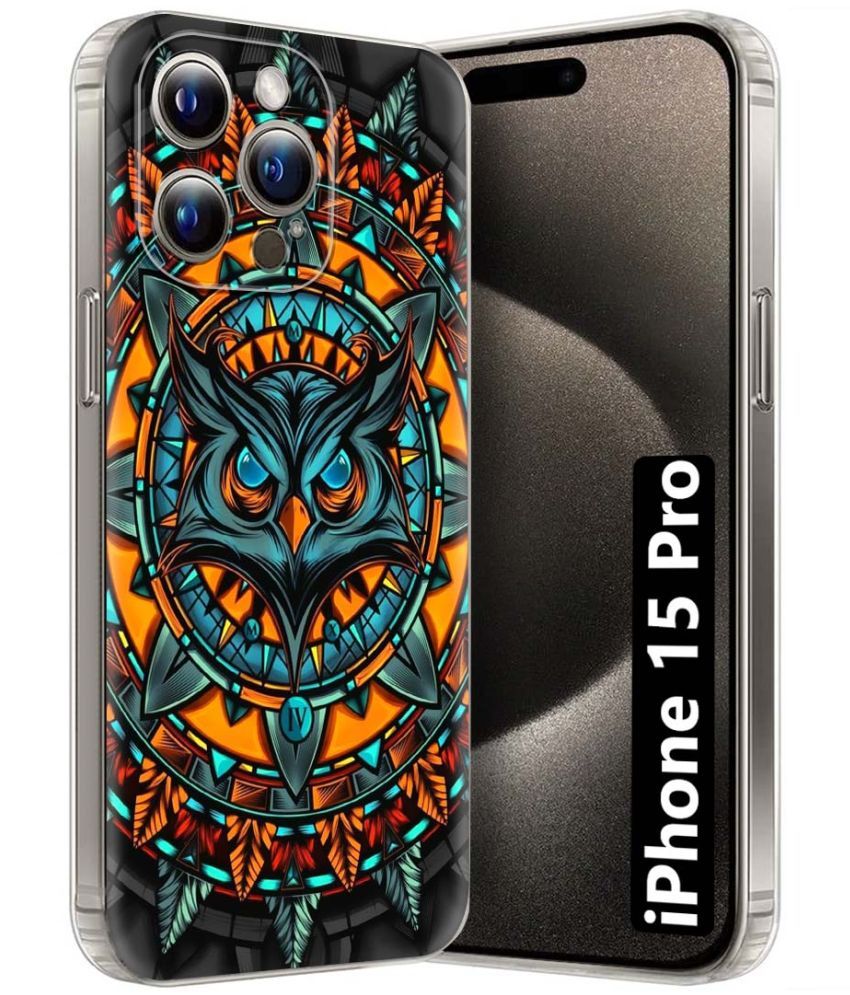     			Fashionury Multicolor Printed Back Cover Silicon Compatible For Apple iPhone 15 Pro ( Pack of 1 )