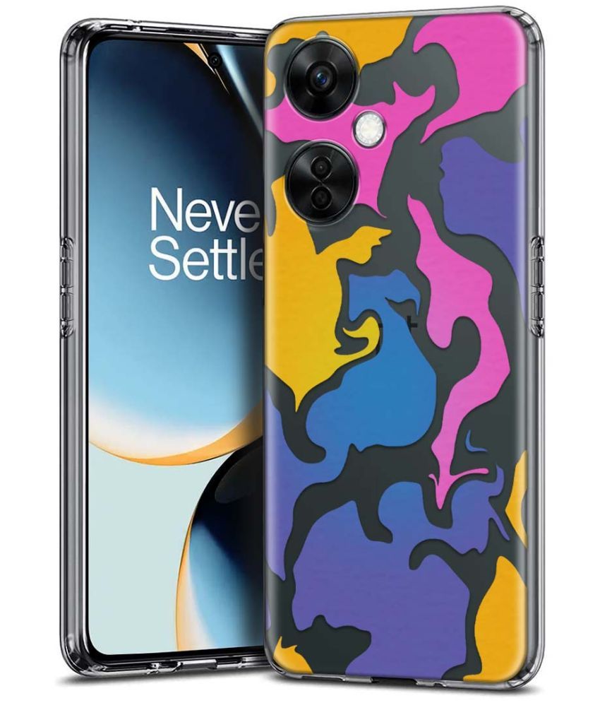     			Fashionury Multicolor Printed Back Cover Silicon Compatible For Oneplus Nord CE 3 Lite 5G ( Pack of 1 )