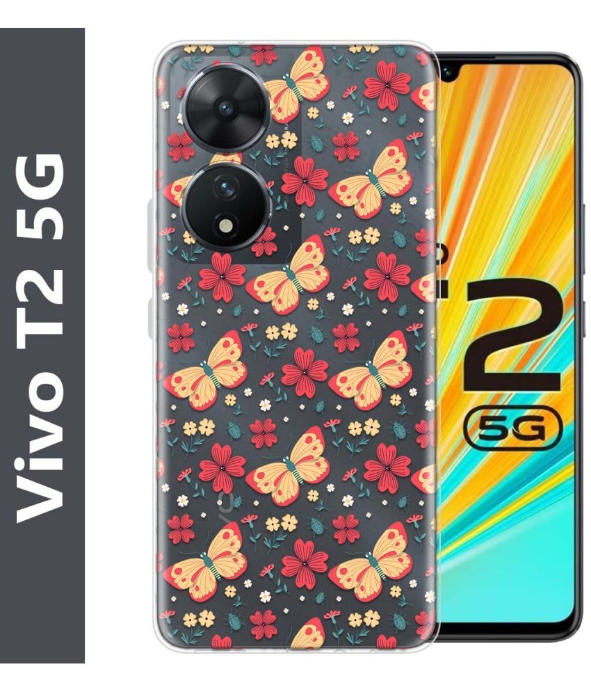     			Fashionury Multicolor Printed Back Cover Silicon Compatible For Vivo T2 5G ( Pack of 1 )