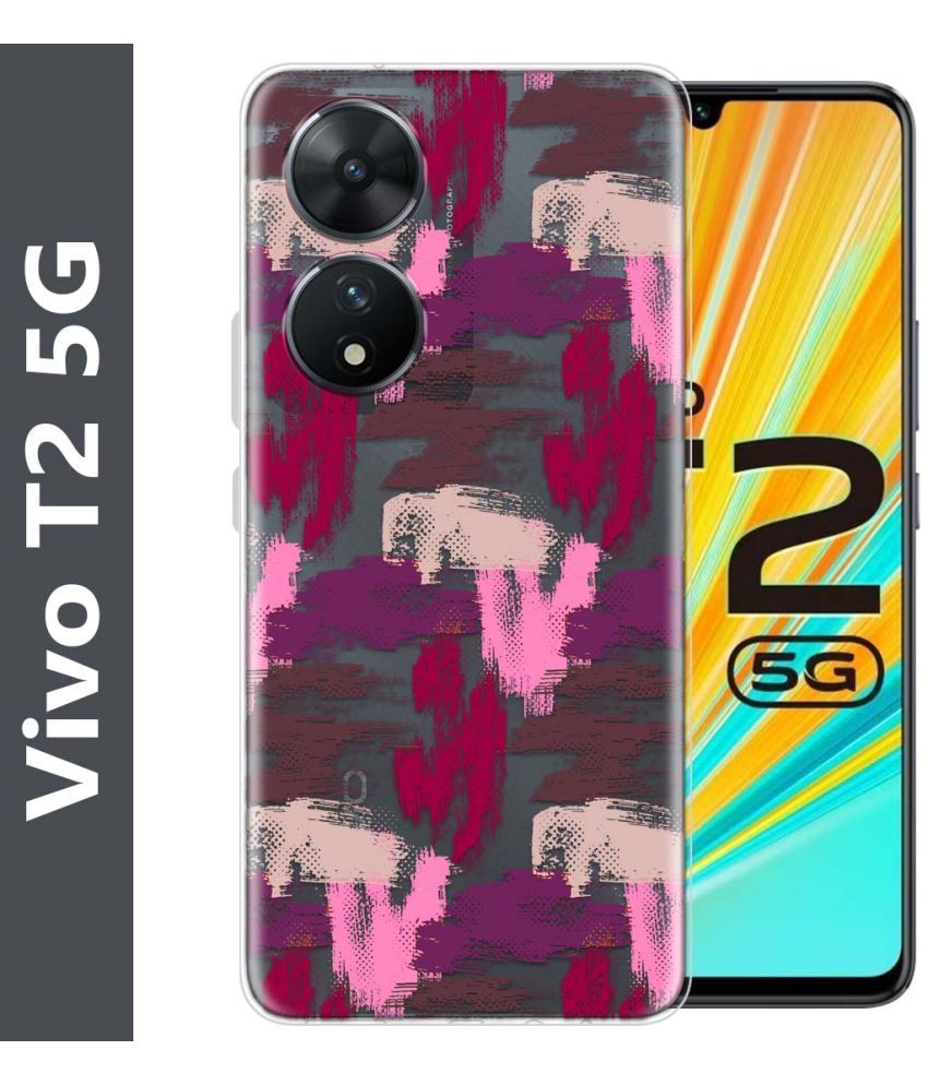     			Fashionury Multicolor Printed Back Cover Silicon Compatible For Vivo T2 5G ( Pack of 1 )