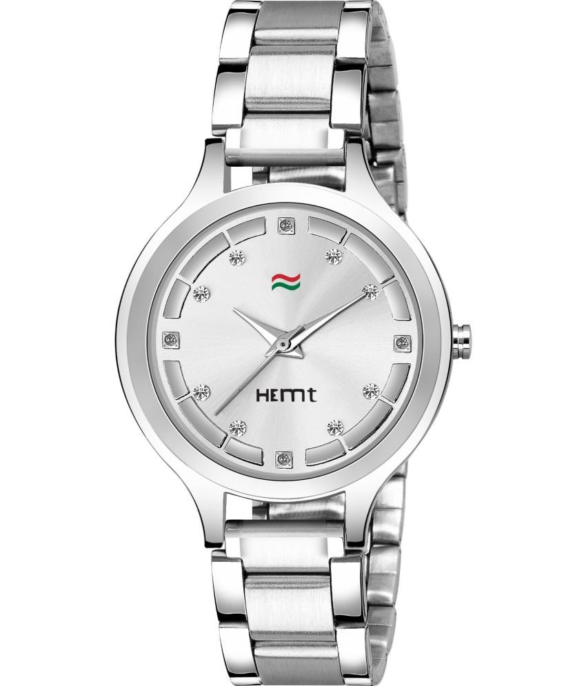     			Hemt Silver Metal Analog Womens Watch