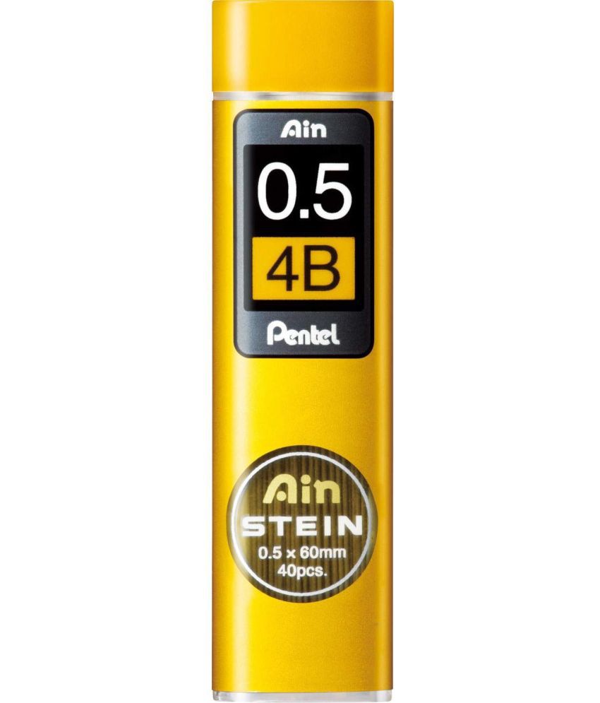     			Pentel Ain Stein 0.5mm Mechanical Pencil Lead | Lead of Grade 4B | Smooth & Not Scratchy | Easy to Insert Inside The Pencil | Pack of 40 Pcs (C275-4B)
