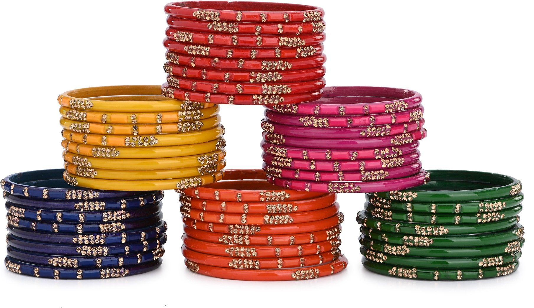     			Somil Multicolor Bangle Set ( Pack of 48 )