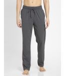 Jockey 9500 Men's Super Combed Cotton Rich Regular Fit Trackpants - Charcoal Melange & Shanghai Red