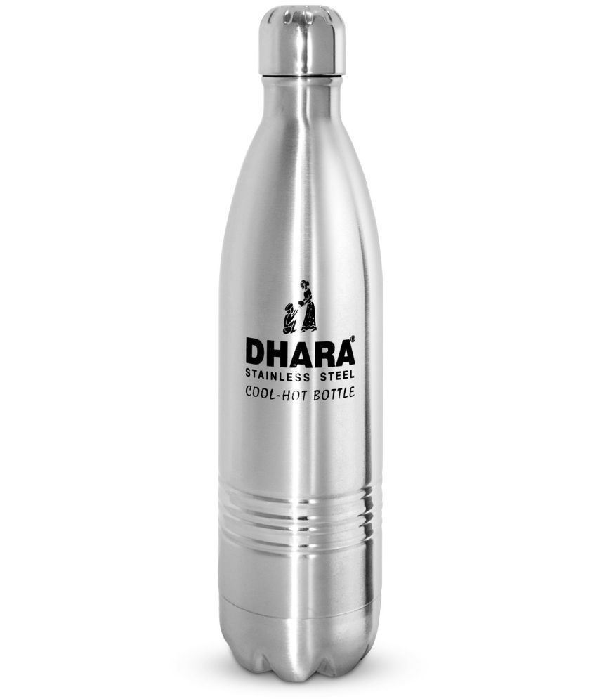     			Dhara Stainless Steel Silver Water Bottle 750 mL ( Set of 1 )