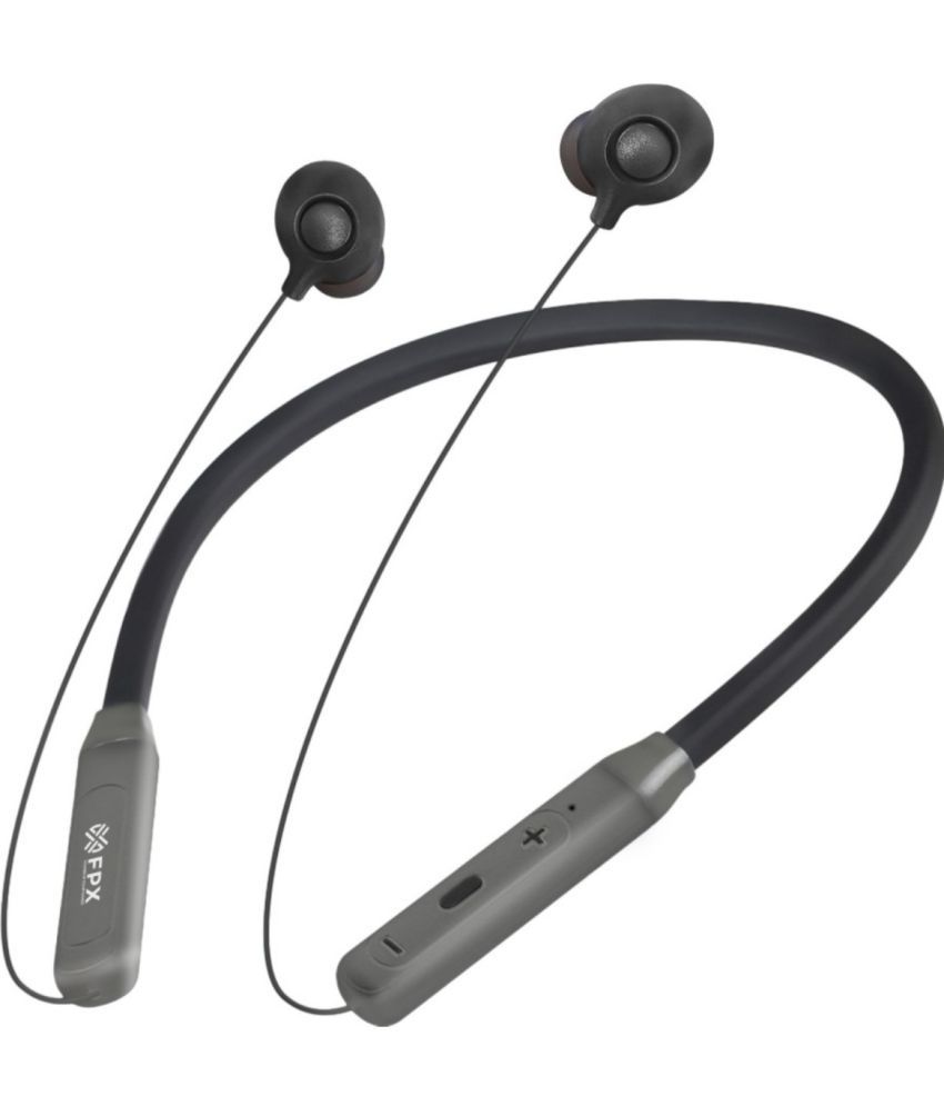     			FPX BLISS NECKBAND Bluetooth Bluetooth Neckband In Ear 35 Hours Playback Active Noise cancellation IPX4(Splash & Sweat Proof) Black