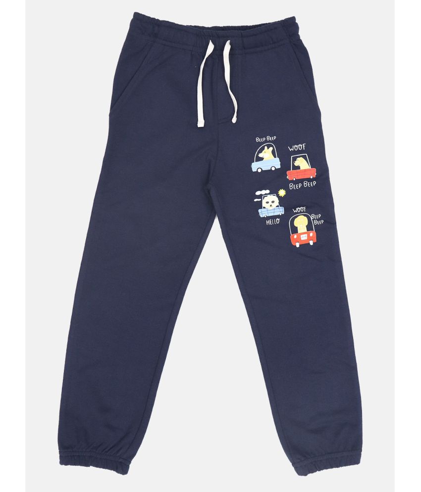     			HARBOR N BAY Navy Cotton Blend Boys Trackpant ( Pack of 1 )