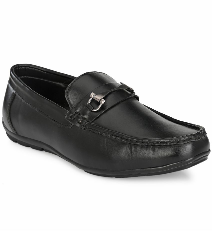     			John Karsun Black Men's Slip On Formal Shoes