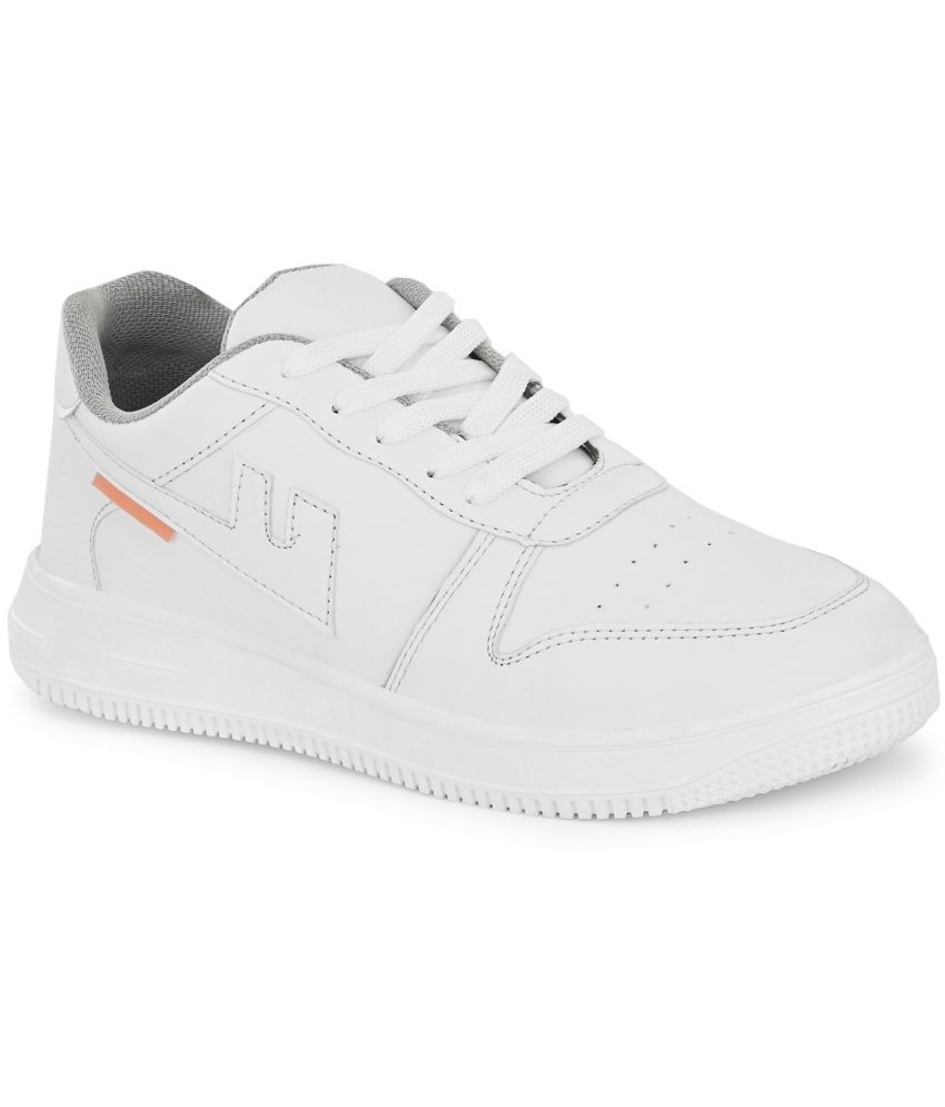     			John Karsun White Men's Sneakers