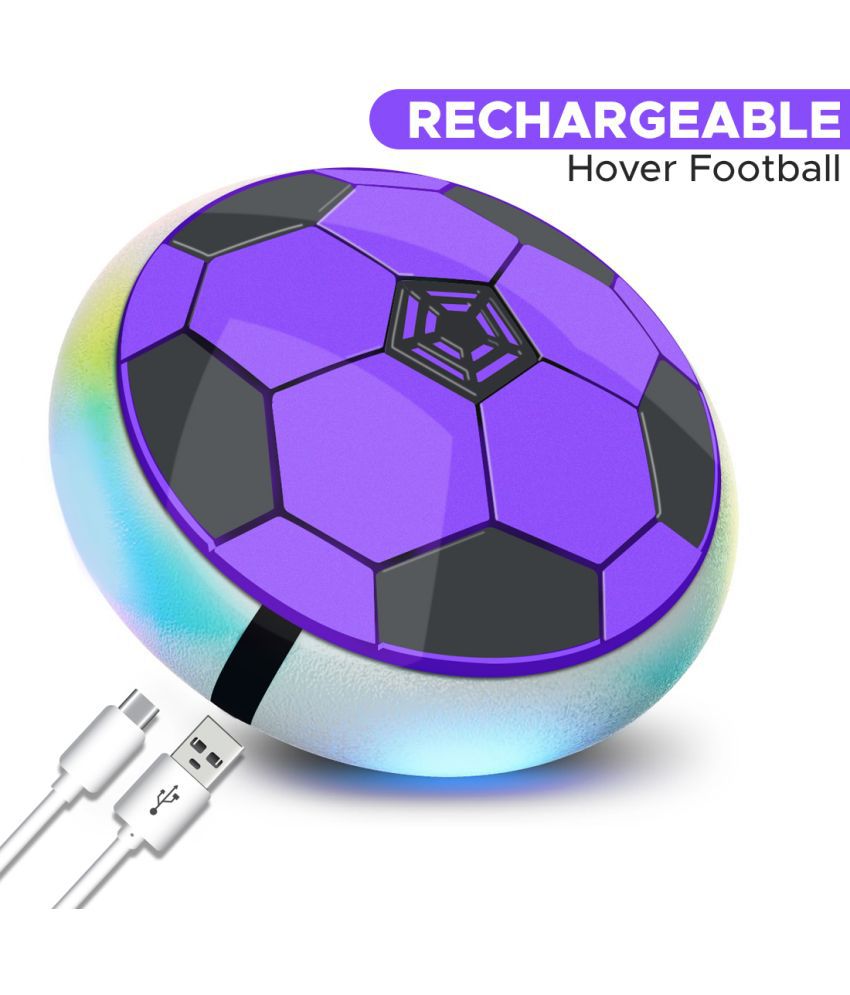     			NHR C-Type USB Rechargeable Battery Powered Hover Football Indoor Electric Floating Hover Ball | Soccer | Smart Air Football | Fun Game for Kids Toys for Boys and Girls Birthday Gift(Purple)
