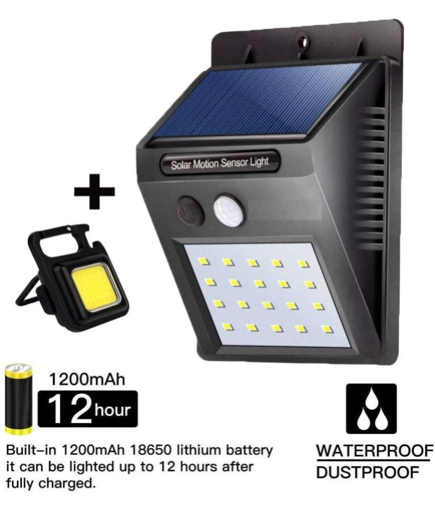     			Solar Light,20 LED Bright, + KEYCHAIN FLASHLIGHT (COMBO)