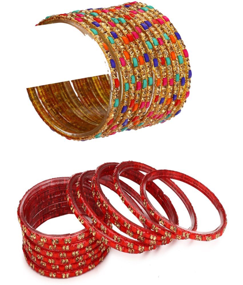     			Somil Multicolor Bangle Set ( Pack of 24 )