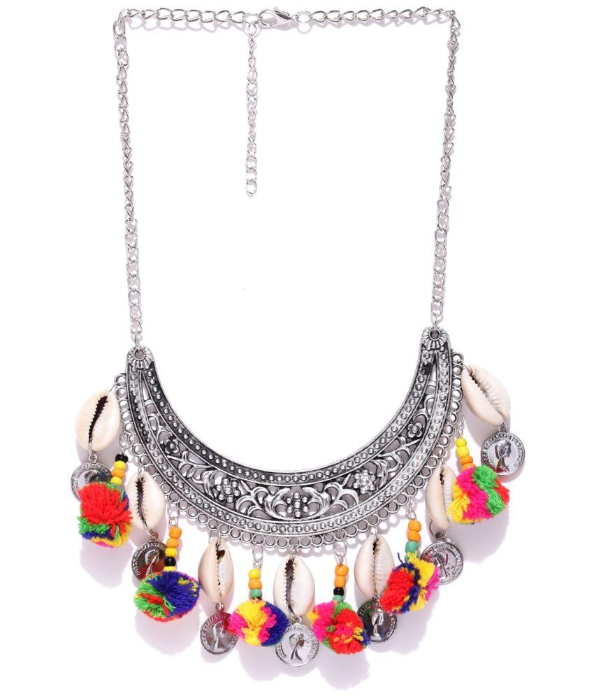     			YOUBELLA Multi Color Alloy Necklace ( Pack of 1 )