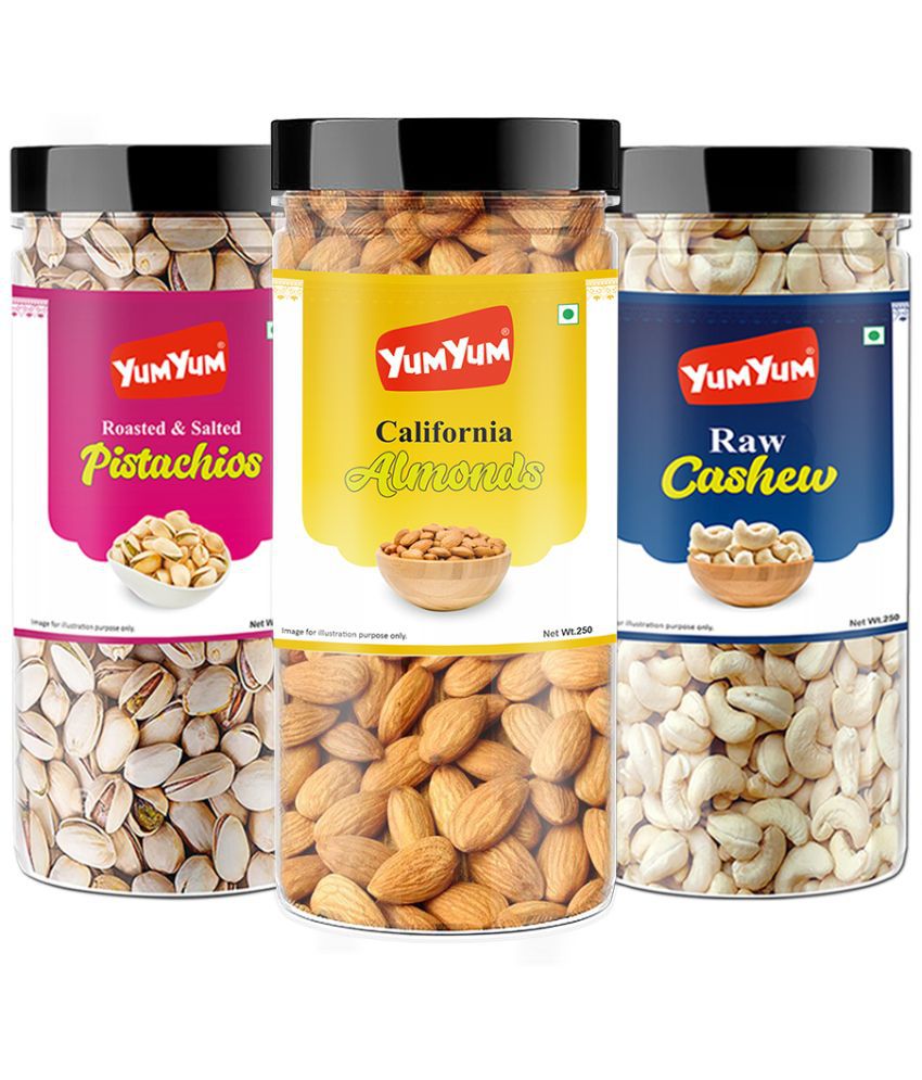     			YUM YUM Premium California Almonds 250 g & Pistachios 250 g - 500g Dry Fruits Combo Pack
