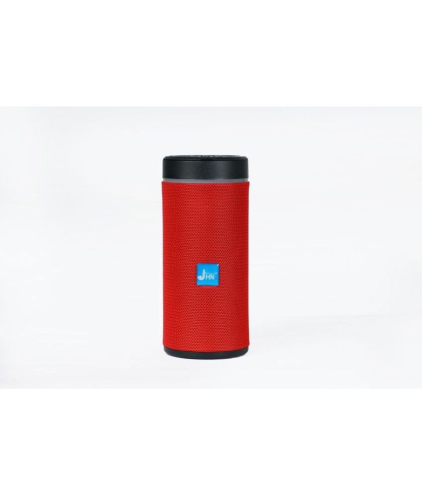     			jhn JHN-124 10 W Bluetooth Speaker Bluetooth v5.0 with USB,SD card Slot Playback Time 8 hrs Red