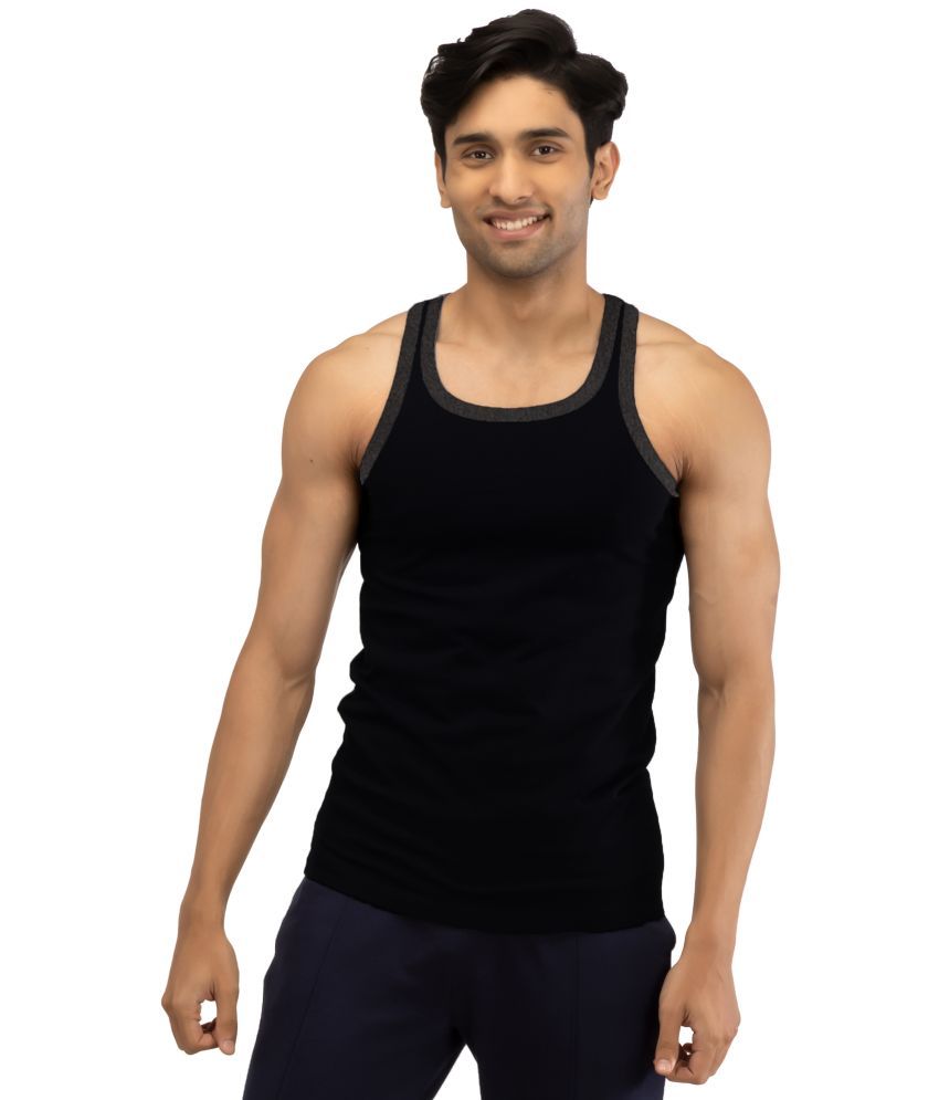     			Chromozome Black CZ 507 Vest Cotton Men's Vest ( Pack of 1 )