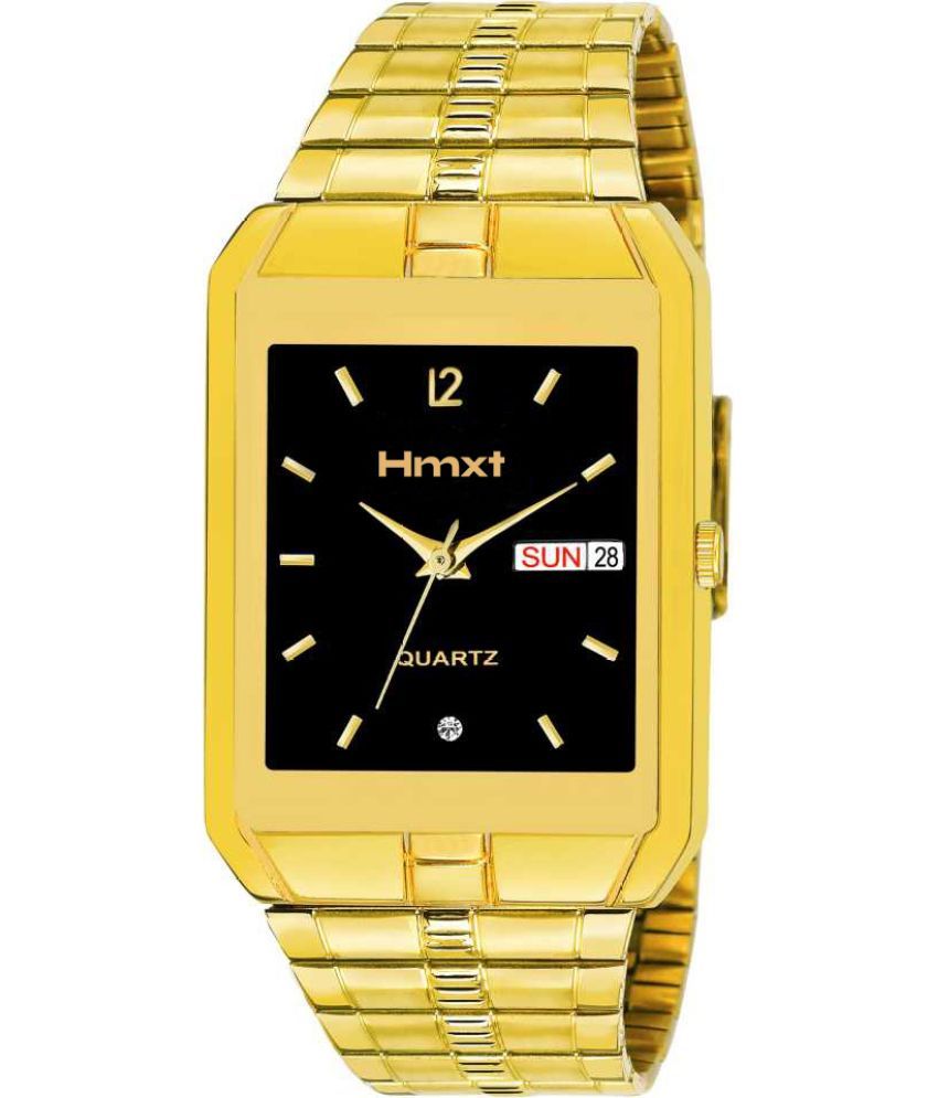     			HMXT Gold Metal Analog Men's Watch