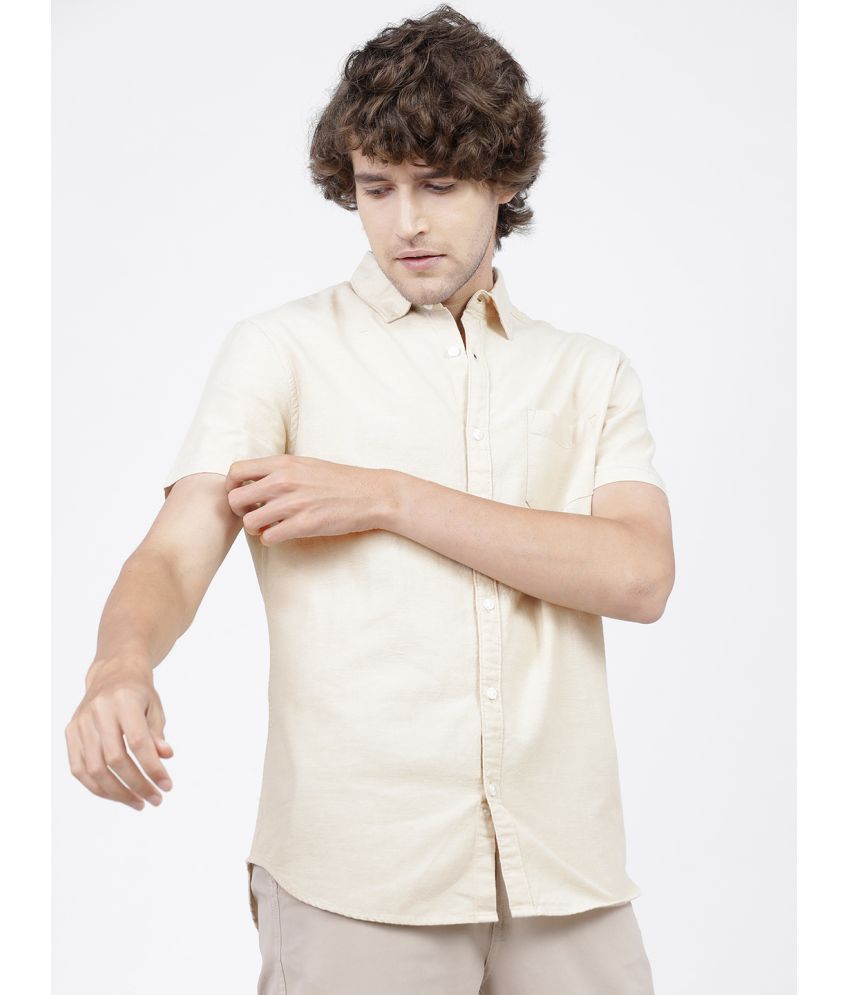     			Ketch Cotton Blend Regular Fit Solids Half Sleeves Men's Casual Shirt - Beige ( Pack of 1 )