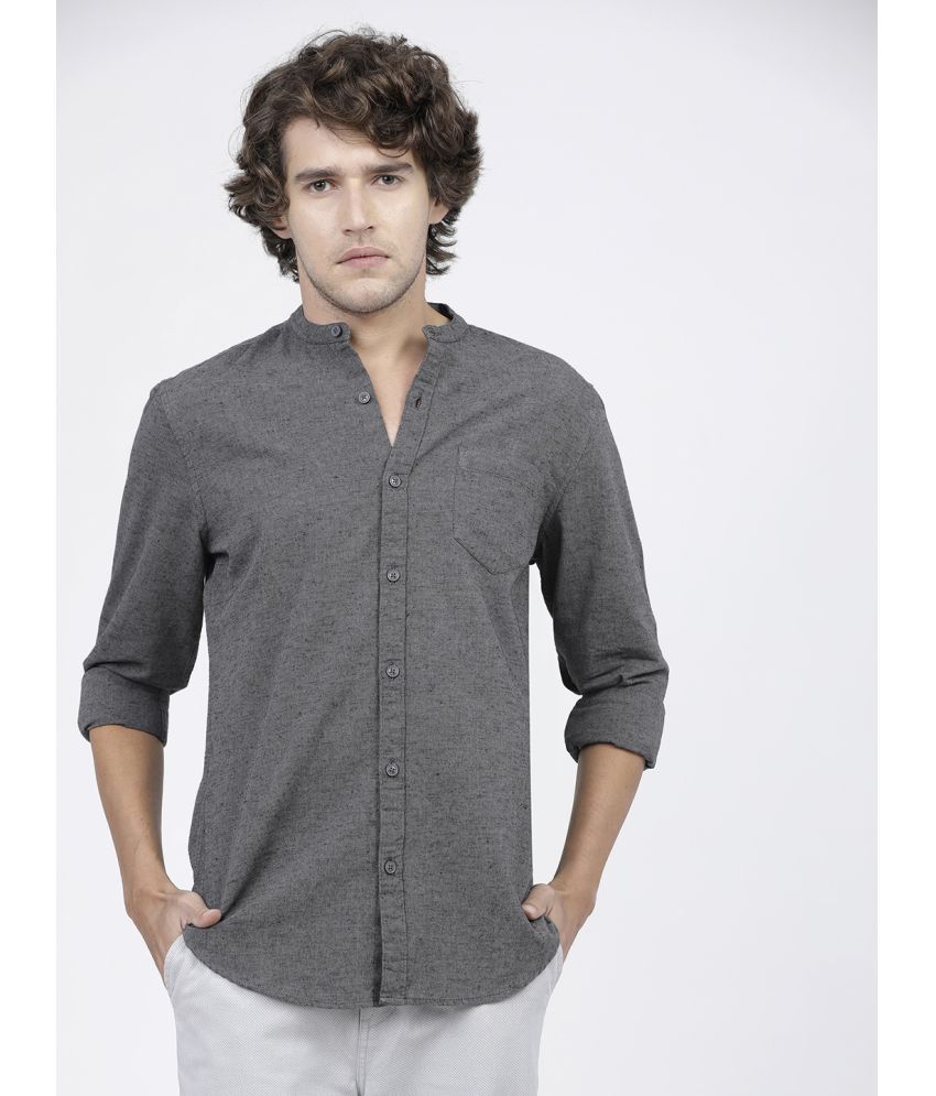     			Ketch Cotton Blend Regular Fit Self Design Full Sleeves Men's Casual Shirt - Black ( Pack of 1 )