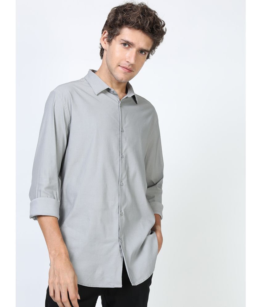     			Ketch Rayon Flex Regular Fit Solids Full Sleeves Men's Casual Shirt - Grey ( Pack of 1 )