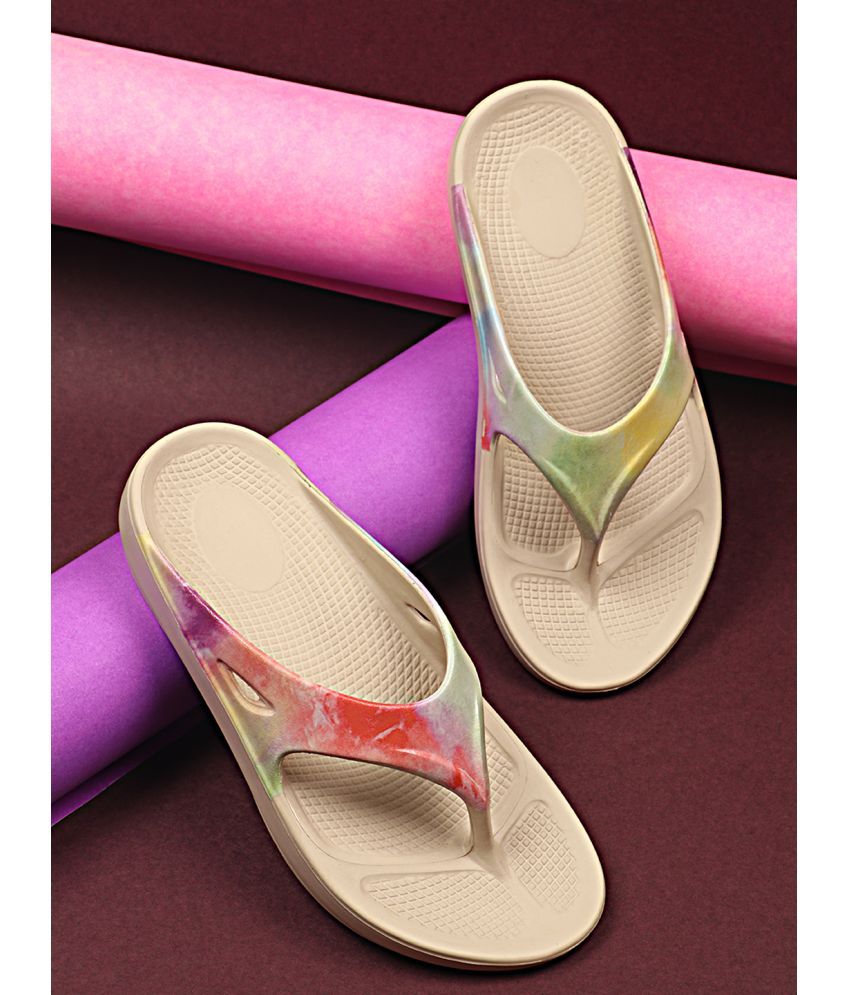     			Neoz Cream Women's Flip Flop