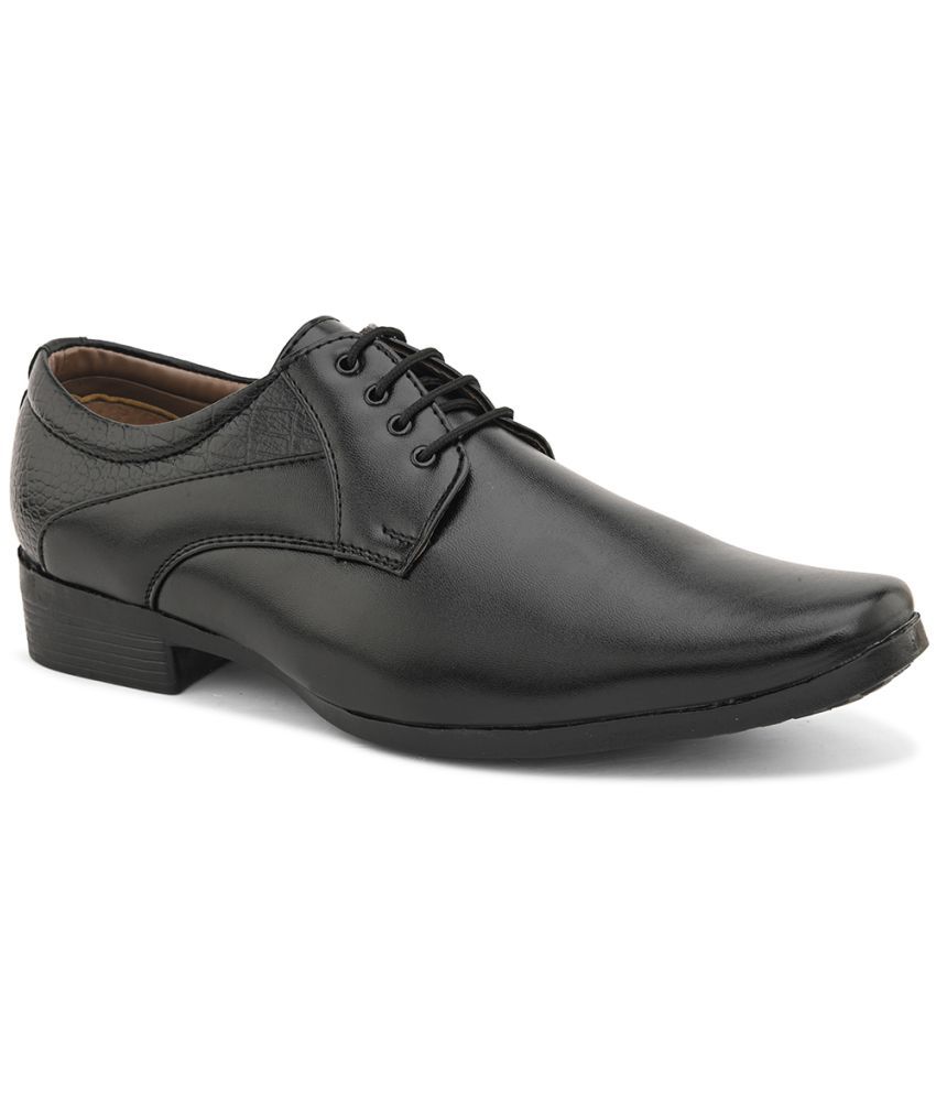     			Sir Corbett Black Men's Derby Formal Shoes