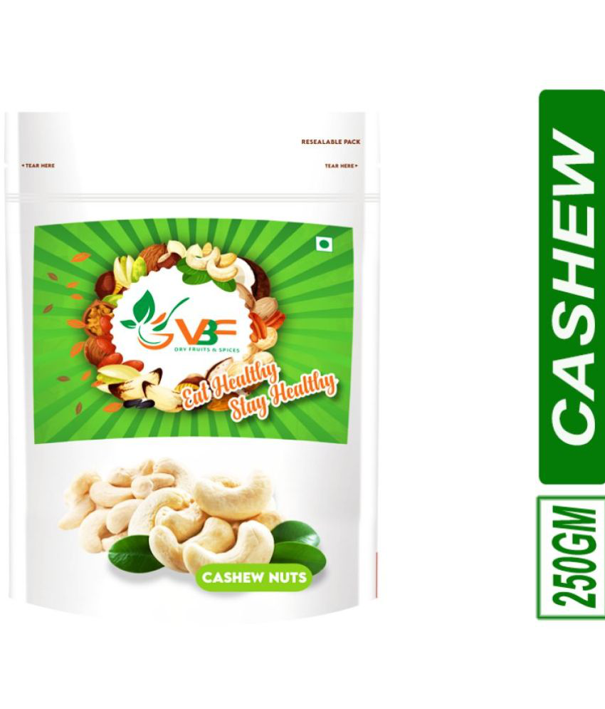     			Vbf RAW NATURAL W320 WHOLE CASHEWS/ KAJU(250 GM) Cashews  (0.25 g)
