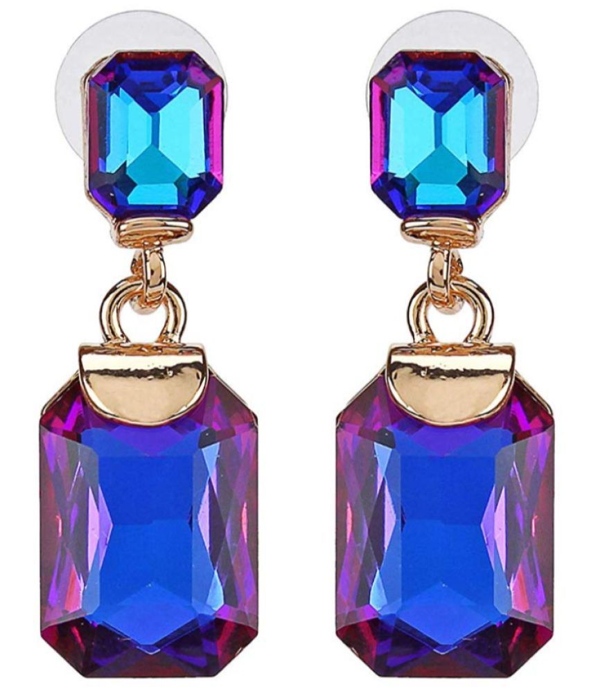     			YOUBELLA Blue Danglers Earrings ( Pack of 1 )