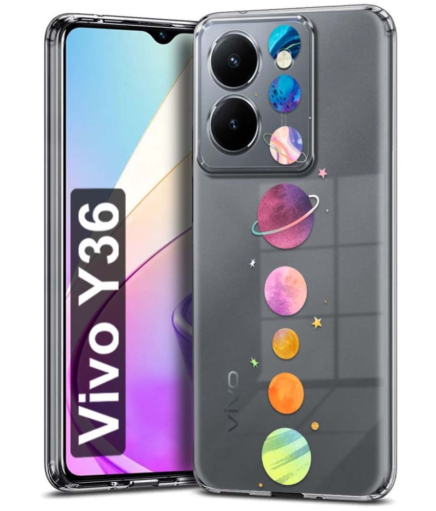     			Fashionury Multicolor Printed Back Cover Silicon Compatible For Vivo Y36 ( Pack of 1 )