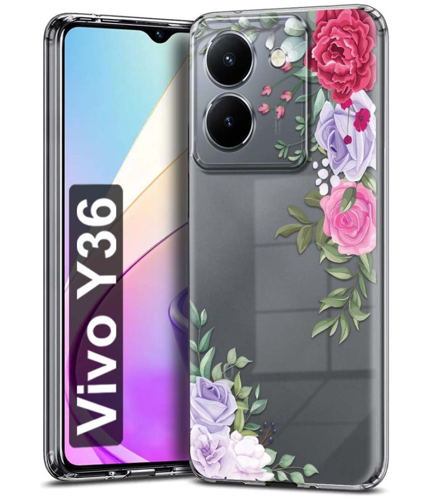     			Fashionury Multicolor Printed Back Cover Silicon Compatible For Vivo Y36 ( Pack of 1 )