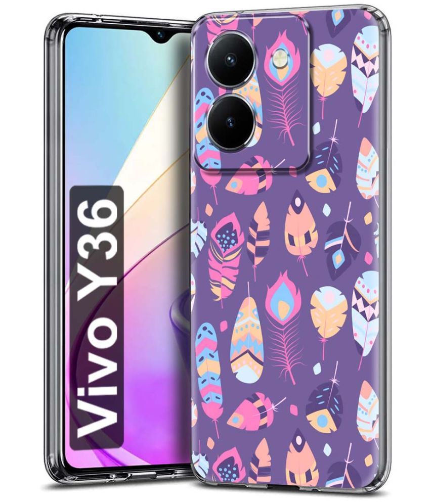     			Fashionury Multicolor Printed Back Cover Silicon Compatible For Vivo Y36 ( Pack of 1 )