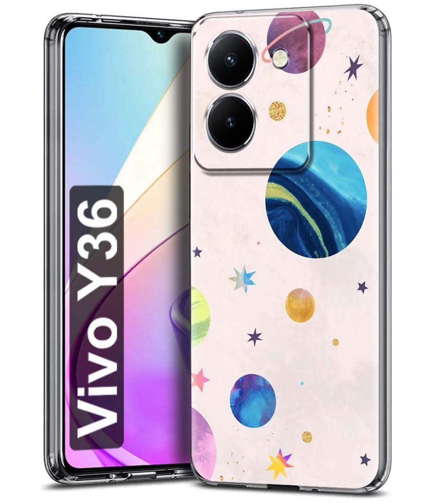     			Fashionury Multicolor Printed Back Cover Silicon Compatible For Vivo Y36 ( Pack of 1 )