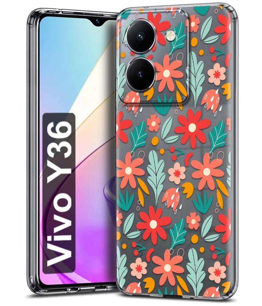     			Fashionury Multicolor Printed Back Cover Silicon Compatible For Vivo Y36 ( Pack of 1 )