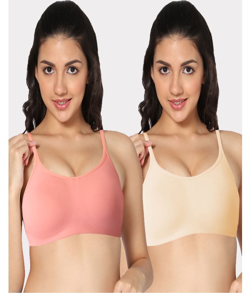     			IN CARE LINGERIE Multicolor Lycra Non Padded Women's Everyday Bra ( Pack of 2 )