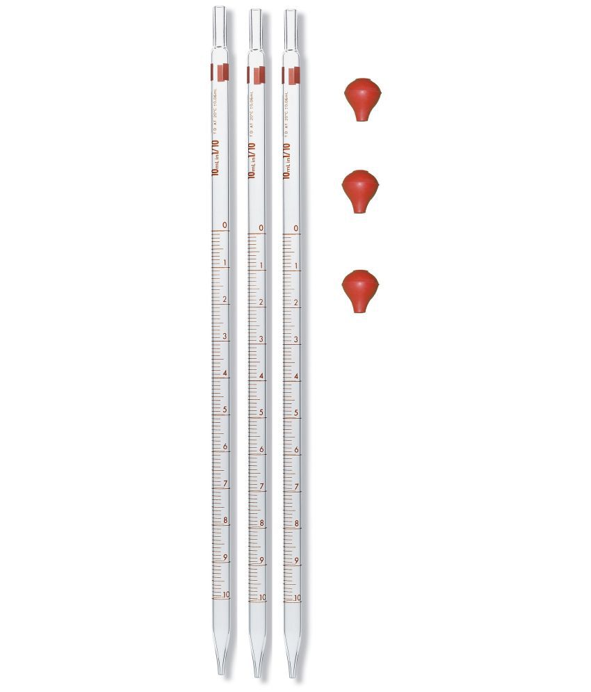    			Pipette Graduated - 10ml X 3 with Pipette Bulb
