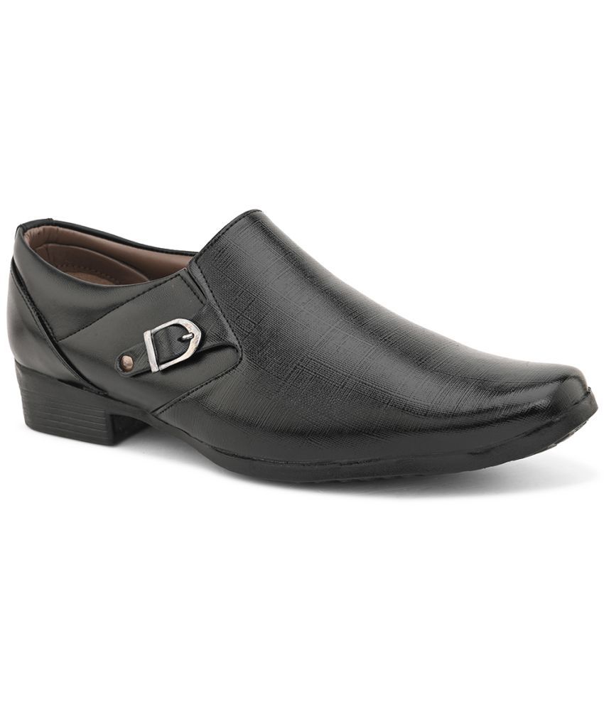     			Sir Corbett Black Men's Slip On Formal Shoes