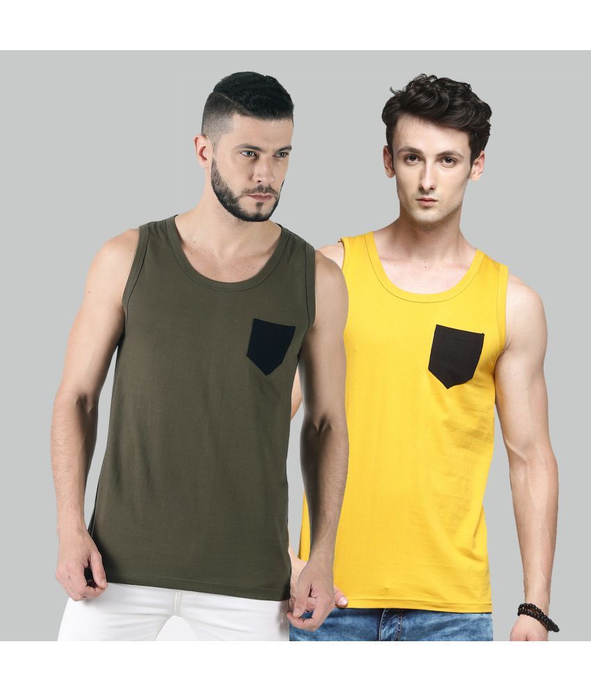     			Trends Tower Pack of 2 Cotton Men's Vest ( Multi )